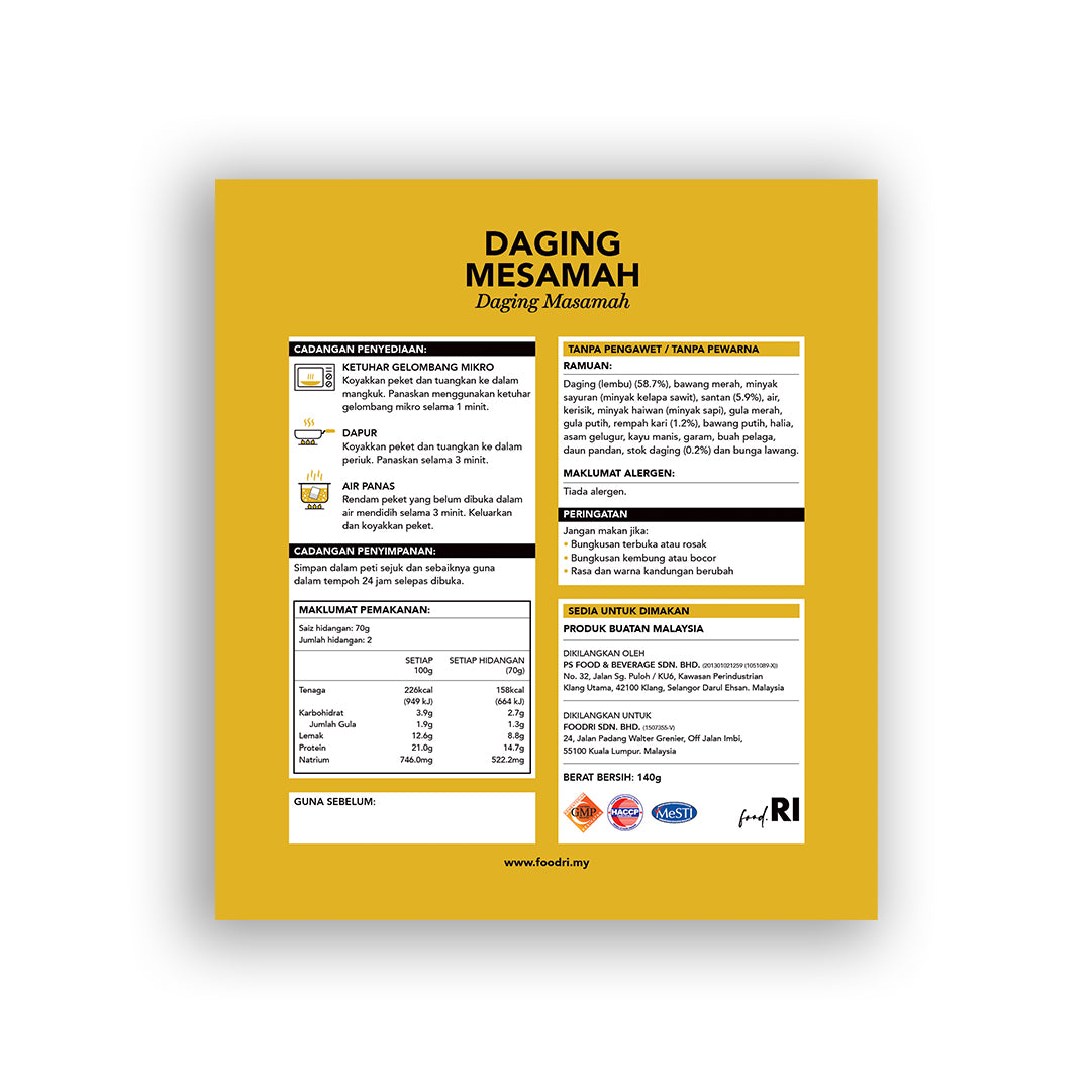 RItort Daging Mesamah